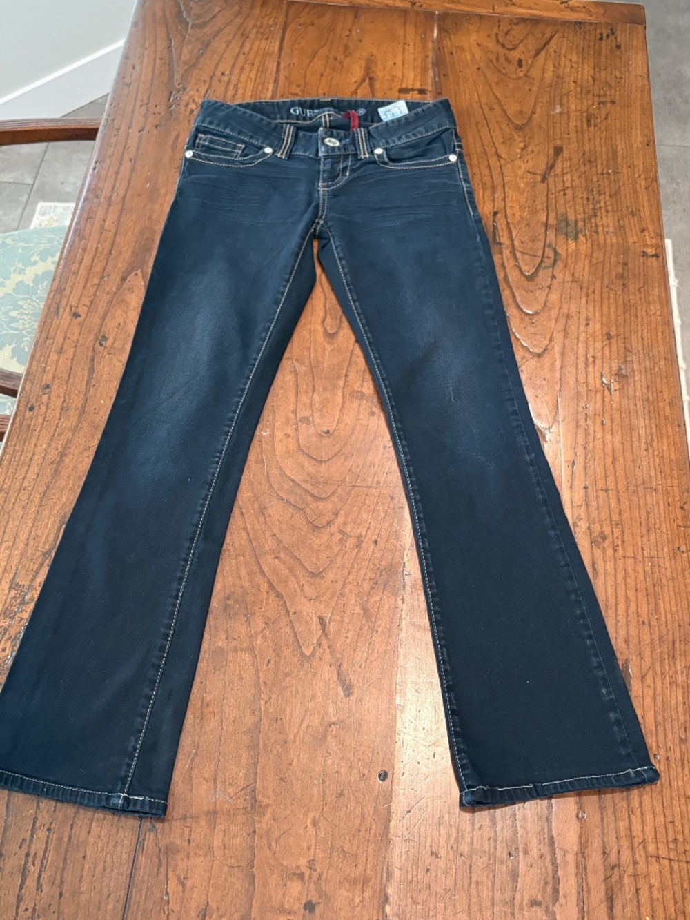 Guess Los Angeles 1981 Low Rise Bootcut Jeans Dark Wash Denim Size 26